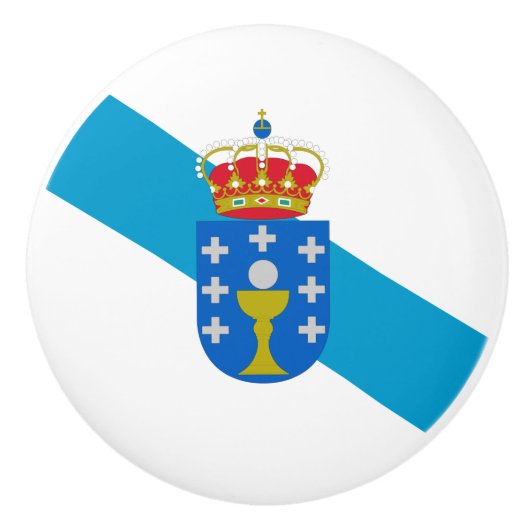 Galicia vlag Ceramic Pull Keramische Knop (Voorkant)
