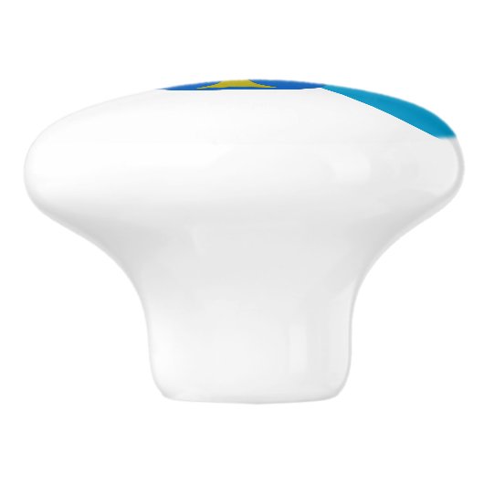 Galicia vlag Ceramic Pull Keramische Knop (Zijkant)