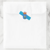 Galicia vlag ronde sticker (Tas)