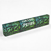 Galilee Fish Green Desk Nom Plaque