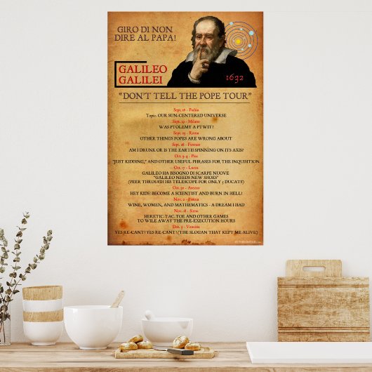Galileo 1632 Heresy Tour Poster (Cuisine)