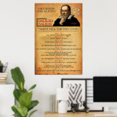 Galileo 1632 Heresy Tour Poster (Bureau à domicile)