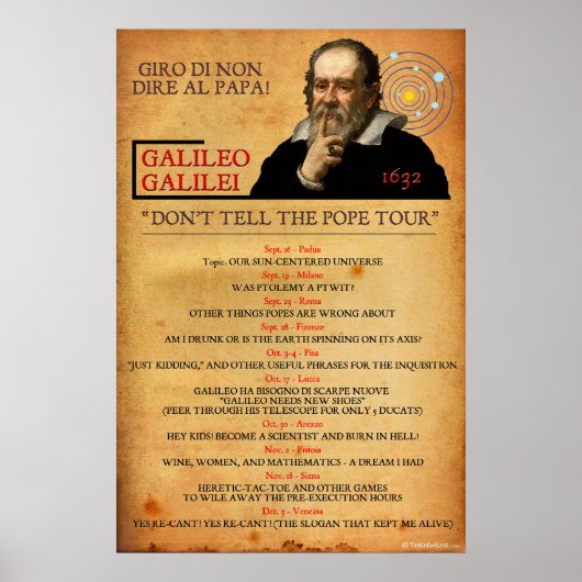 Galileo 1632 Heresy Tour Poster (Devant)