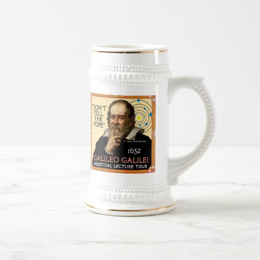 Galileo 1632 Lecture Tour Beer Stein Bierpul (Rechts)