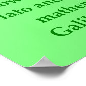 Galileo-citaat Poster (Hoek)