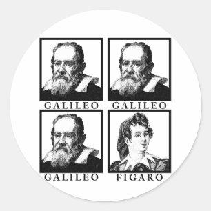 Galileo Figaro BW Ronde Sticker