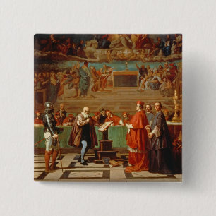 Galileo Galilei (1564-1642) voor leden van de Vierkante Button 5,1 Cm