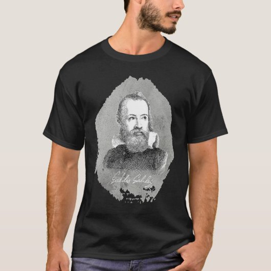 Galileo Galilei Italian Scientist T-shirt (Voorkant)