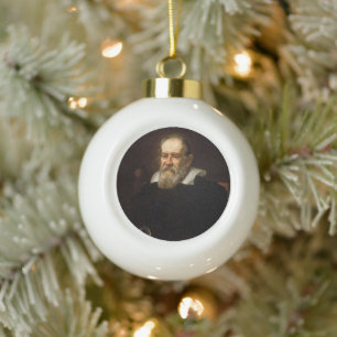 Galileo Galilei: vader van wetenschap & astronomie Keramische Bal Ornament