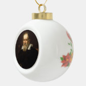 Galileo Galilei: vader van wetenschap & astronomie Keramische Bal Ornament (Rechts)