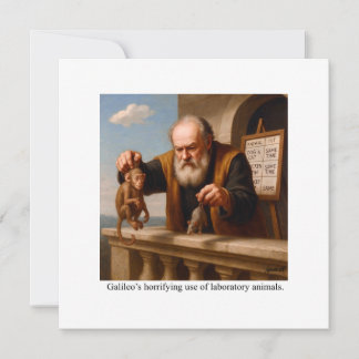 Galileo's verschrikkelijk gebruik van proefdieren. kaart