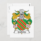 Galindo Family Crest Briefkaart (Voorkant / Achterkant)