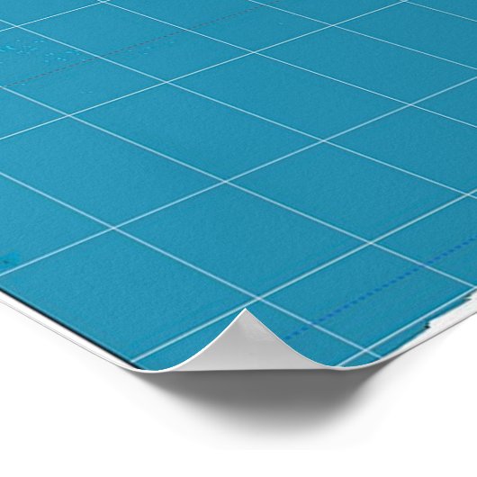 Gall Peters Projection World Map Poster (Coin)