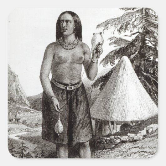 Galla Woman Vierkante Sticker (Voorkant)