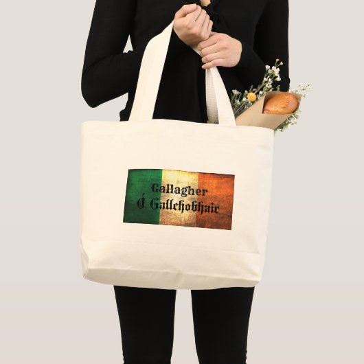 Gallagher Irish Flag Grote Tote Bag (Voorkant (product))