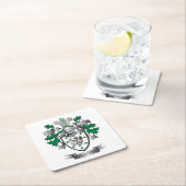 Gallagher wapenstilstand vierkante kartonnen onderzetter (Insitu)