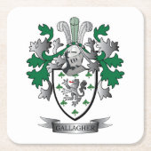 Gallagher wapenstilstand vierkante kartonnen onderzetter (Voorkant)