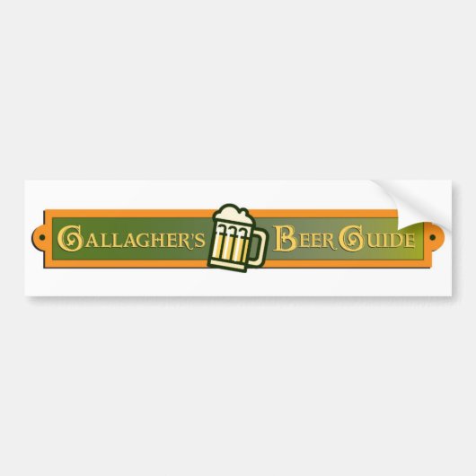 Gallagher's Beer Guide Bumpersticker (Voorkant)