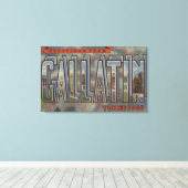 Gallatin, Tennessee - Grote lettertjes Canvas Afdruk (Insitu (Houten vloer))