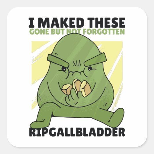 Gallbladstones Vierkante Sticker (Voorkant)