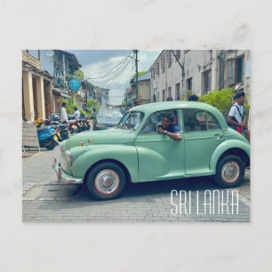 Galle Sri Lanka Ancienne voiture Carte postale