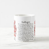 Gallegos, l'origine et signification sur une tasse (Centre)