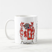 Gallegos, l'origine et signification sur une tasse (Gauche)