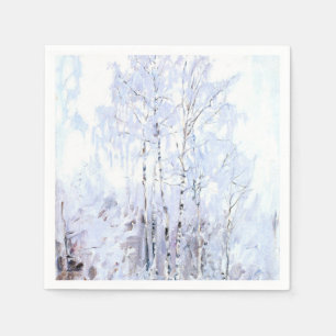 Gallen-Kallela - Frosty Birch Trees, fijne kunst Servet