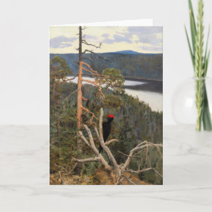 Gallen-Kallela - Great Black Woodpecker 1894 Kaart