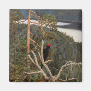 Gallen-Kallela - Great Black Woodpecker 1894 Magneet