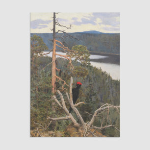 Gallen-Kallela - Great Black Woodpecker 1894 Tissuepapier