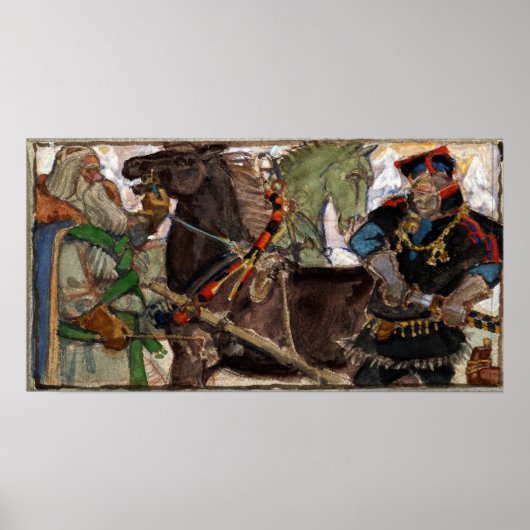 Gallen-Kallela - Poetry Draft, Great-Kalevala Poster (Voorkant)