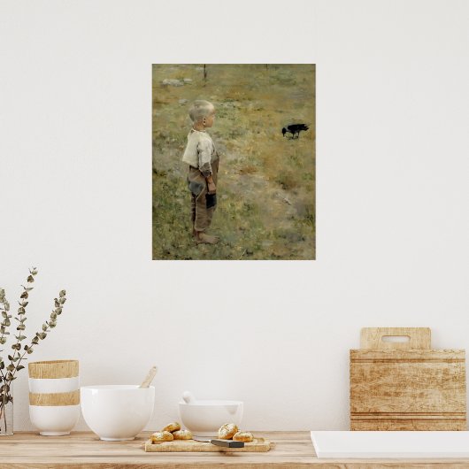 Gallen-Kallela - Poster Du Garçon Avec Un Crow (Cuisine)