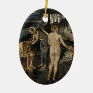 Gallen-Kallela's sauna-sierplant Keramisch Ornament