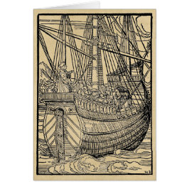 Galleon Sailing Ship Wenskaart