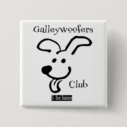 Galleywoofers Badge Vierkante Button 5,1 Cm (Voorkant)
