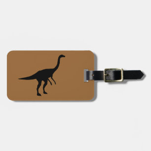 Gallimimus Dino Dinosaur Silhouette Bagagelabel