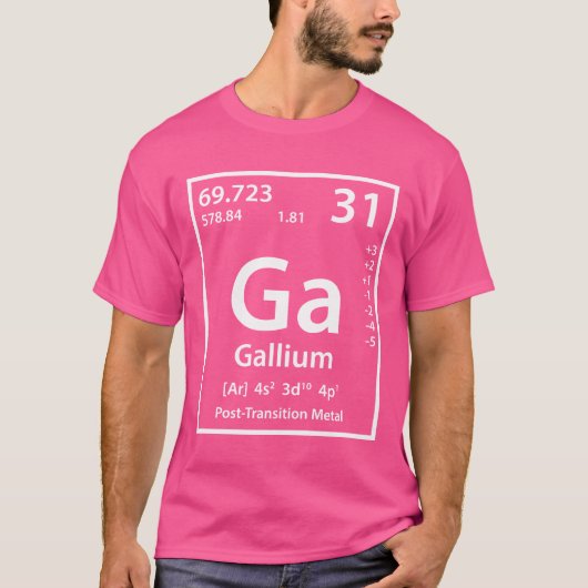 Galliumelement (wit) t-shirt (Voorkant)