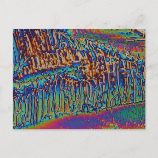 Galliumnitraat onder de microscoop briefkaart (Voorkant)