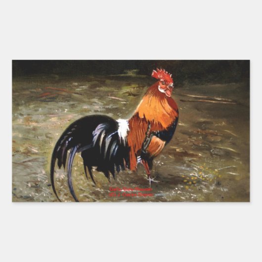 Gallo/Galo/Rooster Rechthoekige Sticker (Voorkant)