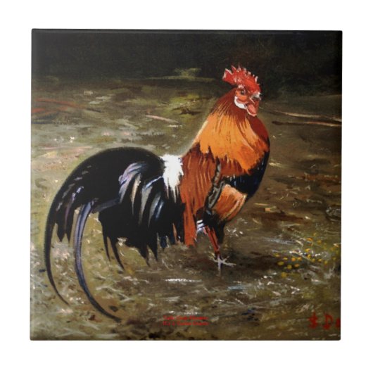 Gallo/Galo/Rooster Tegeltje (Voorkant)