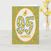 Gallois 95e carte d'anniversaire, Orange Pot Marig (Fleur jaune)