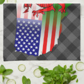 Gallois American Flags Carte Torchon (Plié)