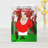 Gallois et carte d'anniversaire fière de rugby (Fleur jaune)