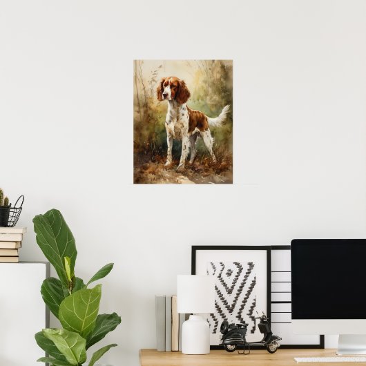 Gallois Springer Spaniel Dog Art Imprimer Poster (Bureau à domicile)