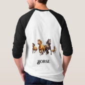 Gallop in Harmony : Whimsical Horse Herd T-Shirt C (Dos)