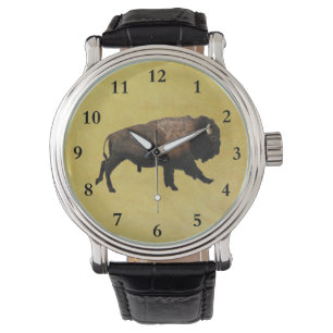 Galloping Bison Horloge