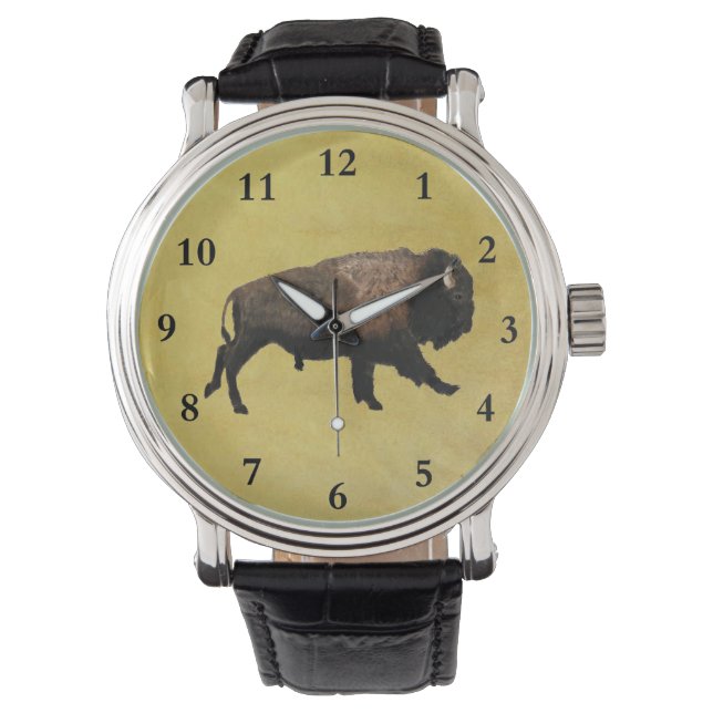 Galloping Bison Horloge (Voorkant)