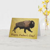 Galloping Bison Vaderdag Kaart (Gele Bloem)