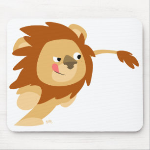 Galloping Cartoon Lion mousepad Muismat